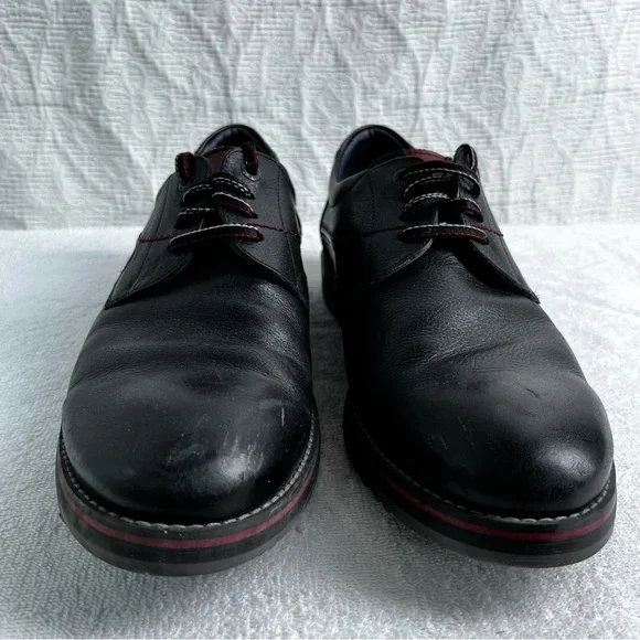 Fluchos Brad Shoes Mens 44 Black Leather Preppy Casual Sneakers Made in Spain Fluchos Brad Shoes Mens 44 Black Leather Preppy Casual  main image 3